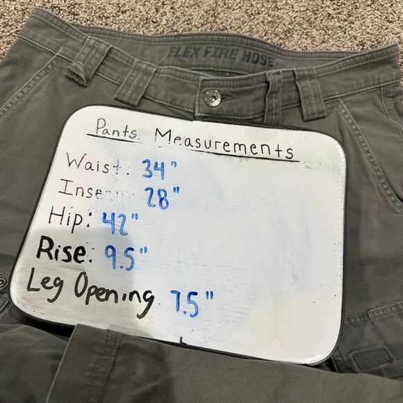 Men's Grey/Green Duluth Trading Co Flex Fire Hose Standard Fit Cargo Pants 34x28 - Picture 11 of 11